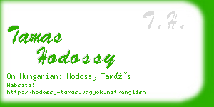 tamas hodossy business card